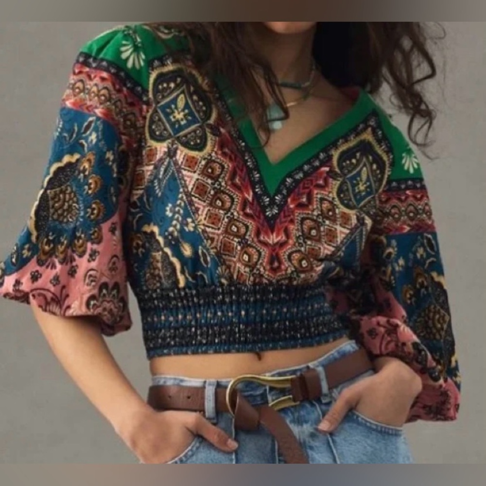 Farm Rio Puff Sleeve Top - Picture 5 of 5